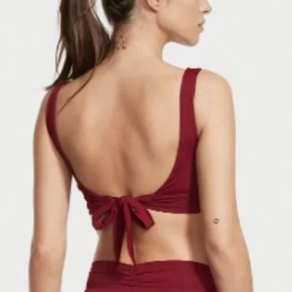 NWT Riot Swim Pico Merlot Burgundy Red Bikini Bathing Suit TOP | Size Large - Picture 2 of 6